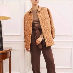 Madewell Quilted Belrose Jacket in Bloom Dot size Medium